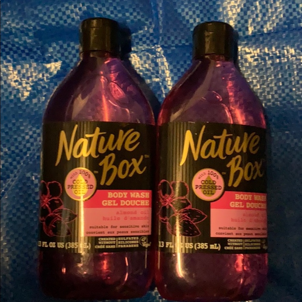 Nature box body wash gel almond oil 13 oz lot of 2
